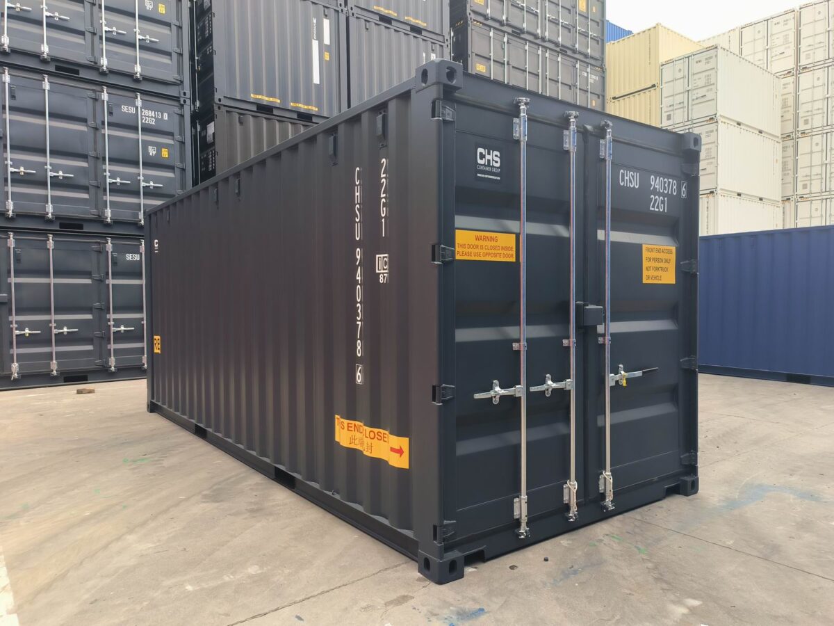 20ft-shipping-container-double-door-grey-new-back-corner-left-1200x900-2.jpg 20 Fuß Neu Double-Door Container – Image 1